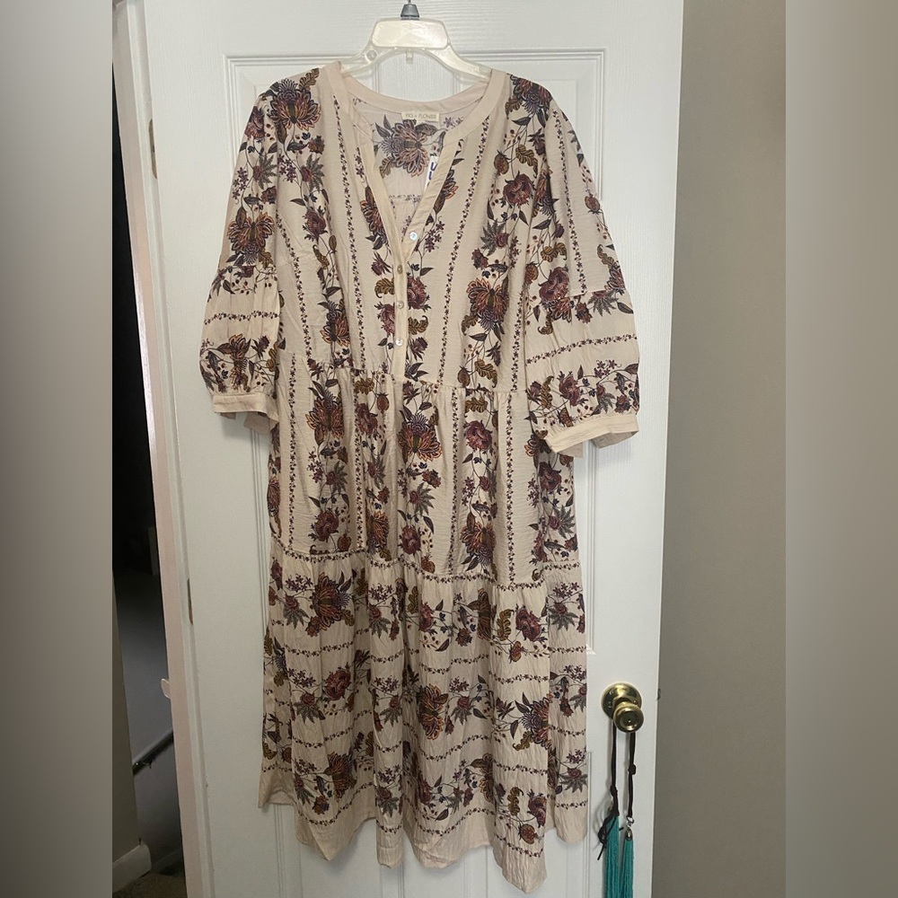 Floral Beige Dress